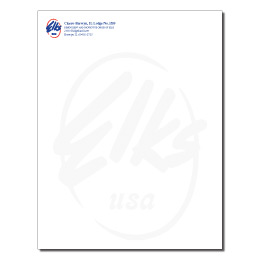 elks usa 2 color with faux watermark letterhead www shopelks com watermark stationary