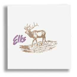 Standing Observing Elk Cocktail Napkin