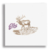 Standing Observing Elk Cocktail Napkin