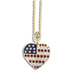 American Flag Heart Necklace