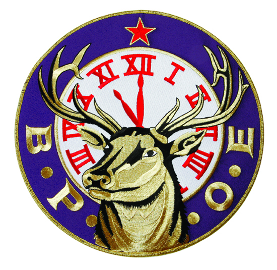 10 Embroidered Elk Emblem Patch-www.shopelks.com