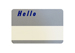 Hello (Plain) Self Adhesive Lapel/Pocket Stickers