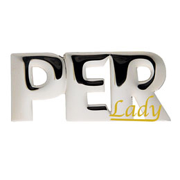 Silver Polished P.E.R. Lady Pin