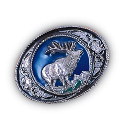 Large Colorfilled Pewter Buckle