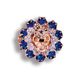 Blue Rhinestone Brooch