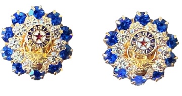 Blue Rhinestone Earrings