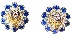 Blue Rhinestone Earrings