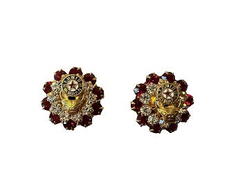 Red Rhinestone Earrings