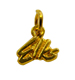 Gold Elks Script Charm
