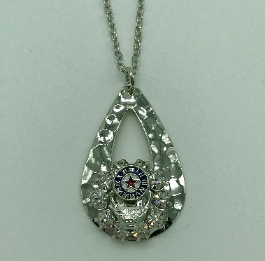 Elks Silver Tear Drop Necklace