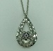Elks Silver Tear Drop Necklace