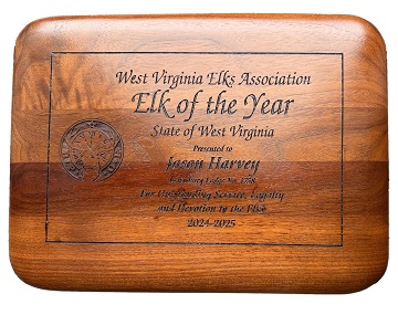 Laser Engraved Elk of the Year Award