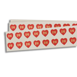 Red $10 Hearts