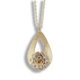 Elks Gold Tear Drop Necklace