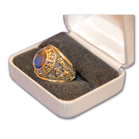 Elks Ring-- Gold Plated Sterling Silver