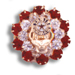 Red Rhinstone Brooch