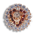 Red Heart Rhinestone Wheel Pin