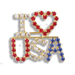 I love USA pin